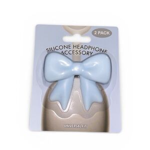 Blue Silicone Headphone Bow Accessory - 2 Pack